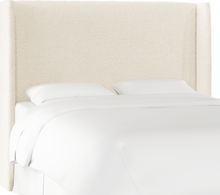 Quinella White King Upholstered Headboard