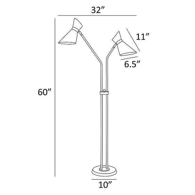 Quint Hills White Floor Lamp - Thumbnail - Image 4