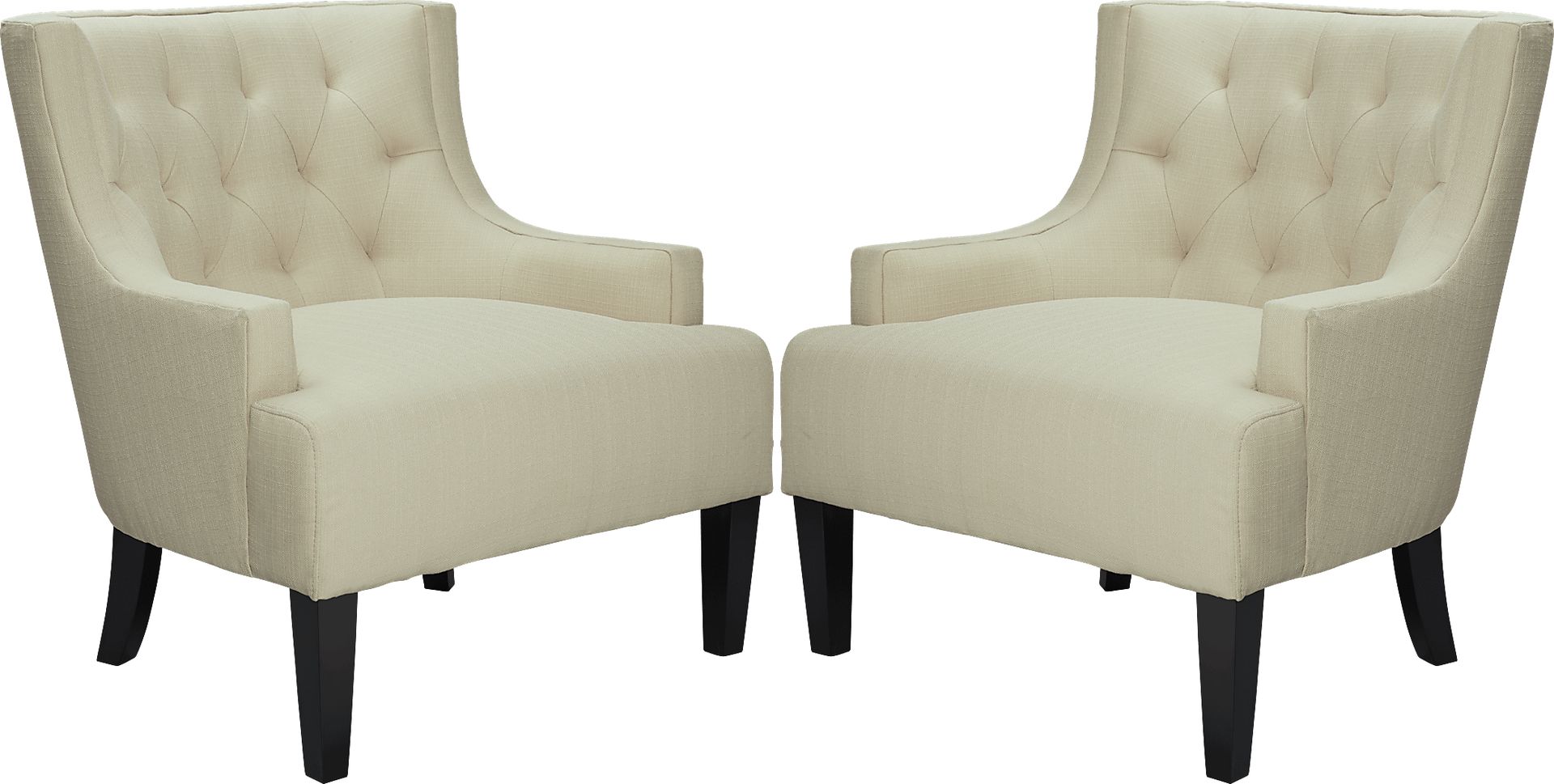 Rachelle Parchment Accent Chair (Set of 2) - Image 1