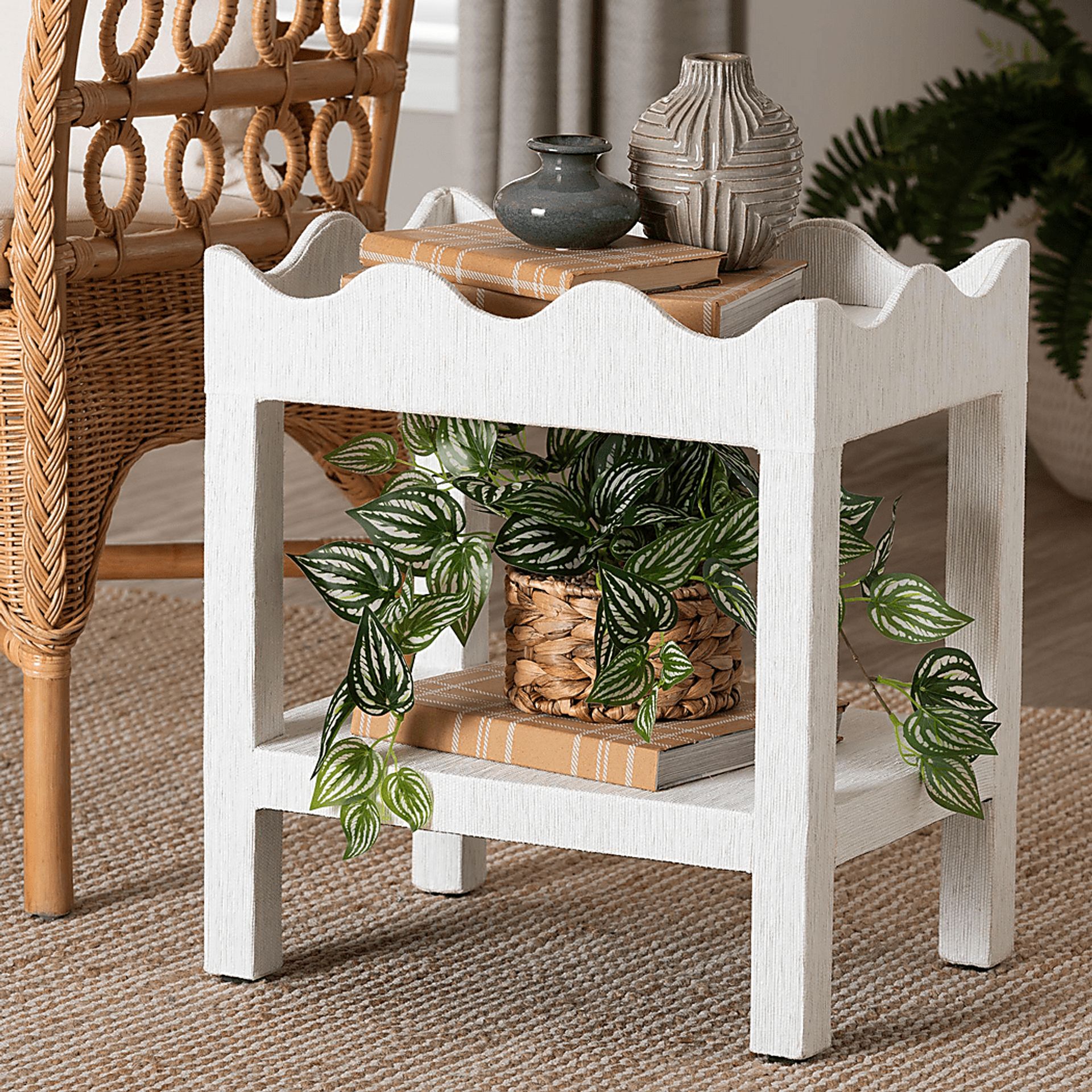 Rachid White End Table - Image 2