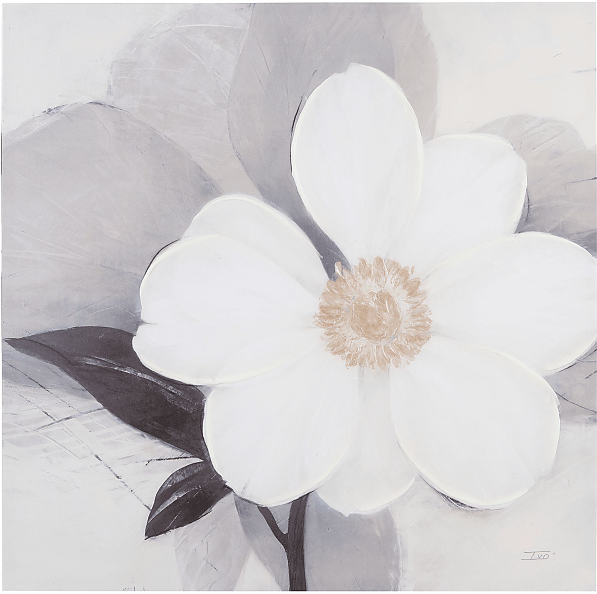 Radiant Bloom White Artwork - Image 1