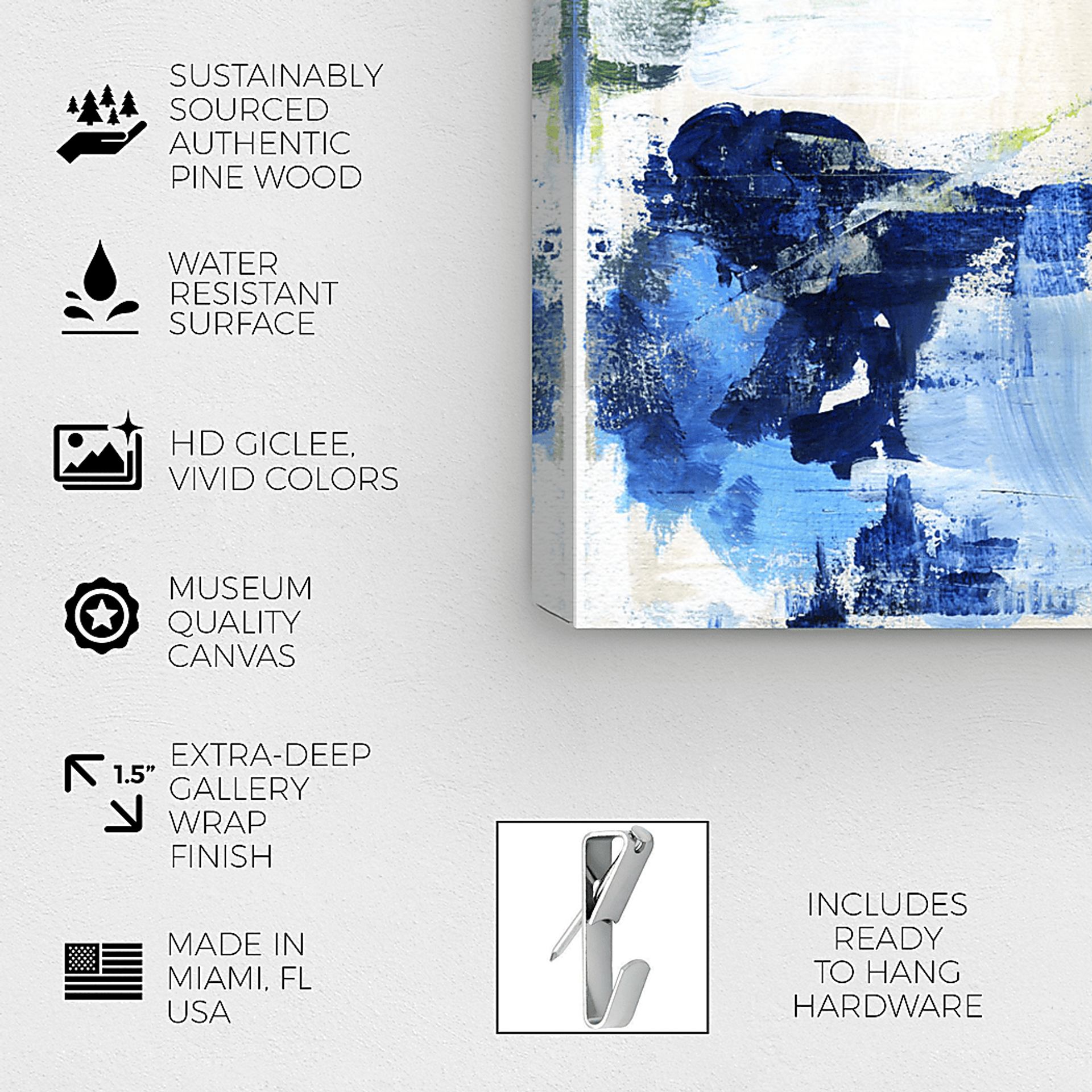 Radiant Sky Blue Artwork - Image 2