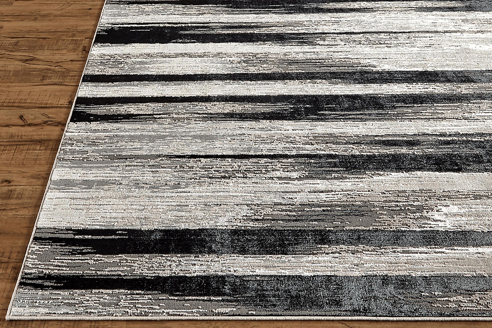 Radio Waves Black 5' x 8' Rug - Image 4