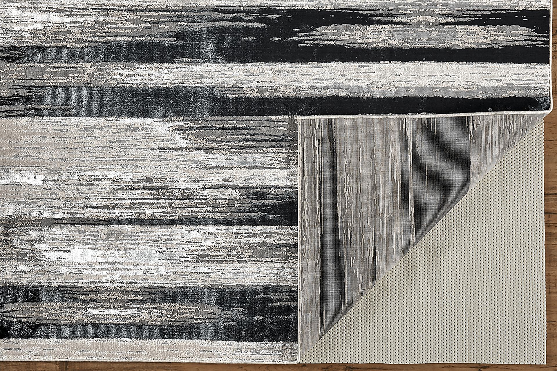 Radio Waves Black 5' x 8' Rug - Image 5