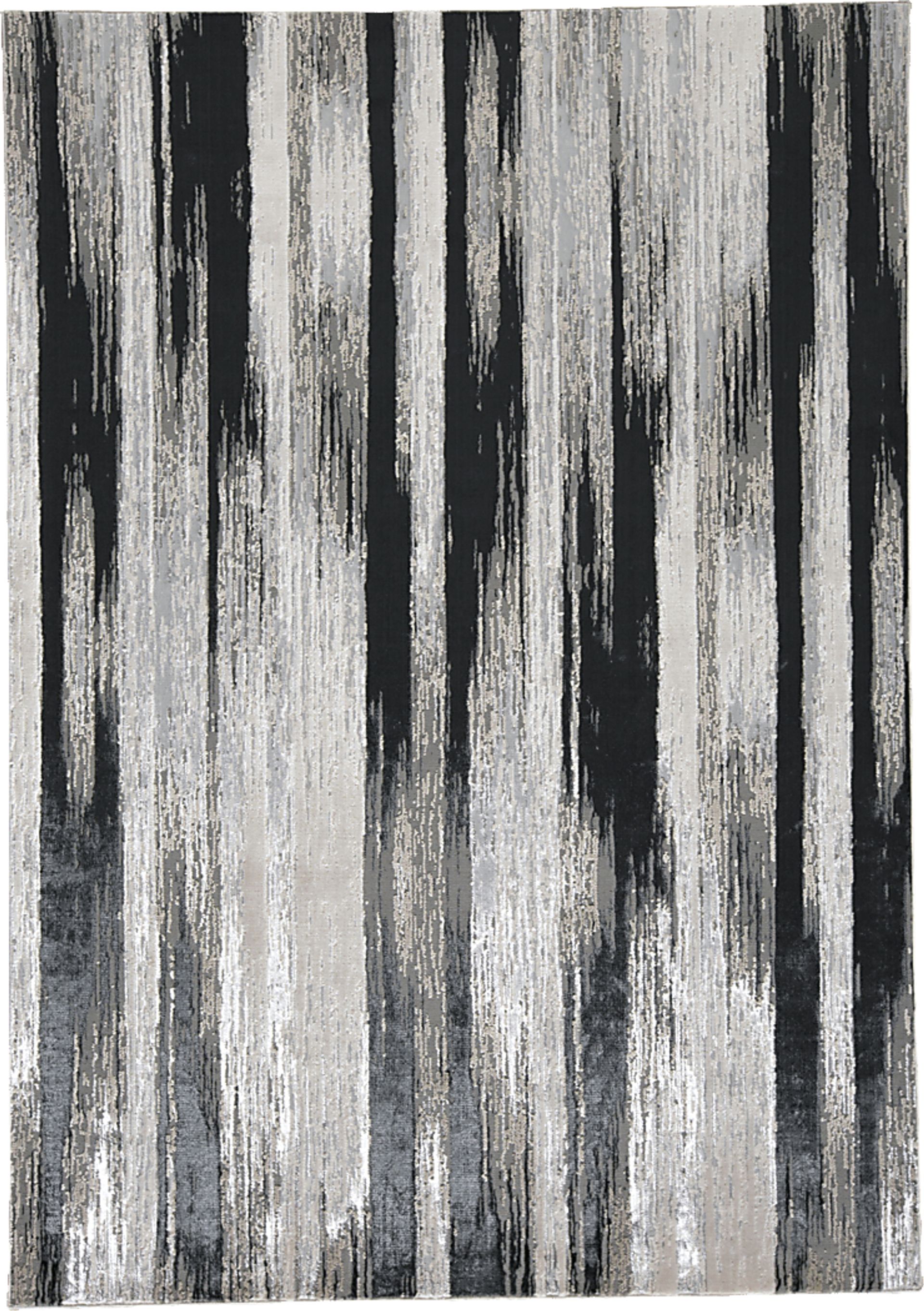 Radio Waves Black 5' x 8' Rug - Image 1