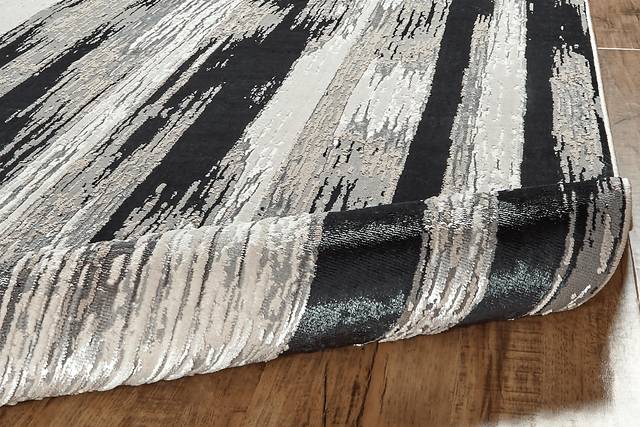 Radio Waves Black 8' x 10' Rug - Thumbnail - Image 2
