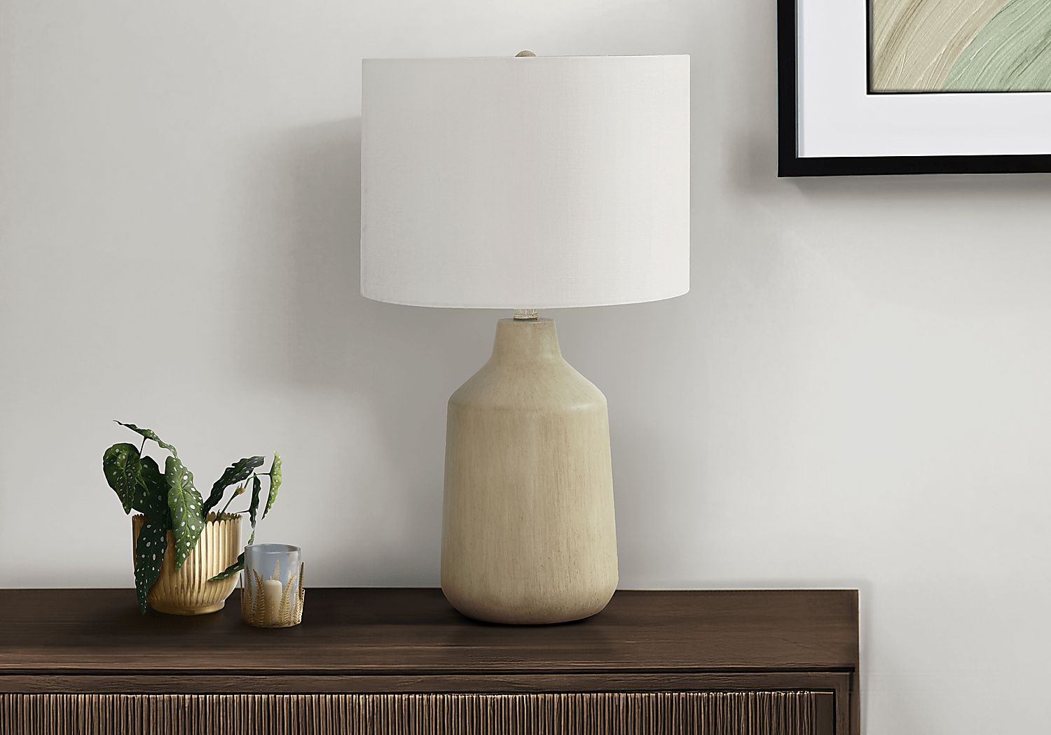 Radom Circle Beige Lamp - Thumbnail 3
