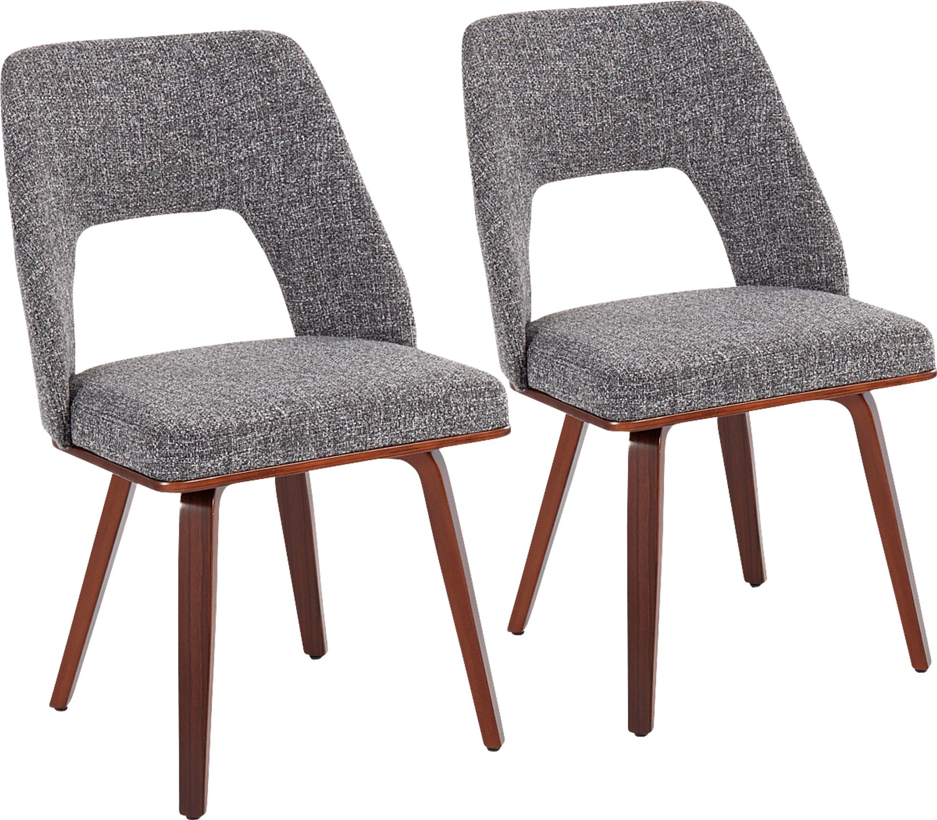 Raevalley Fabric Gray Side Chair, Set of 2 - Image 1