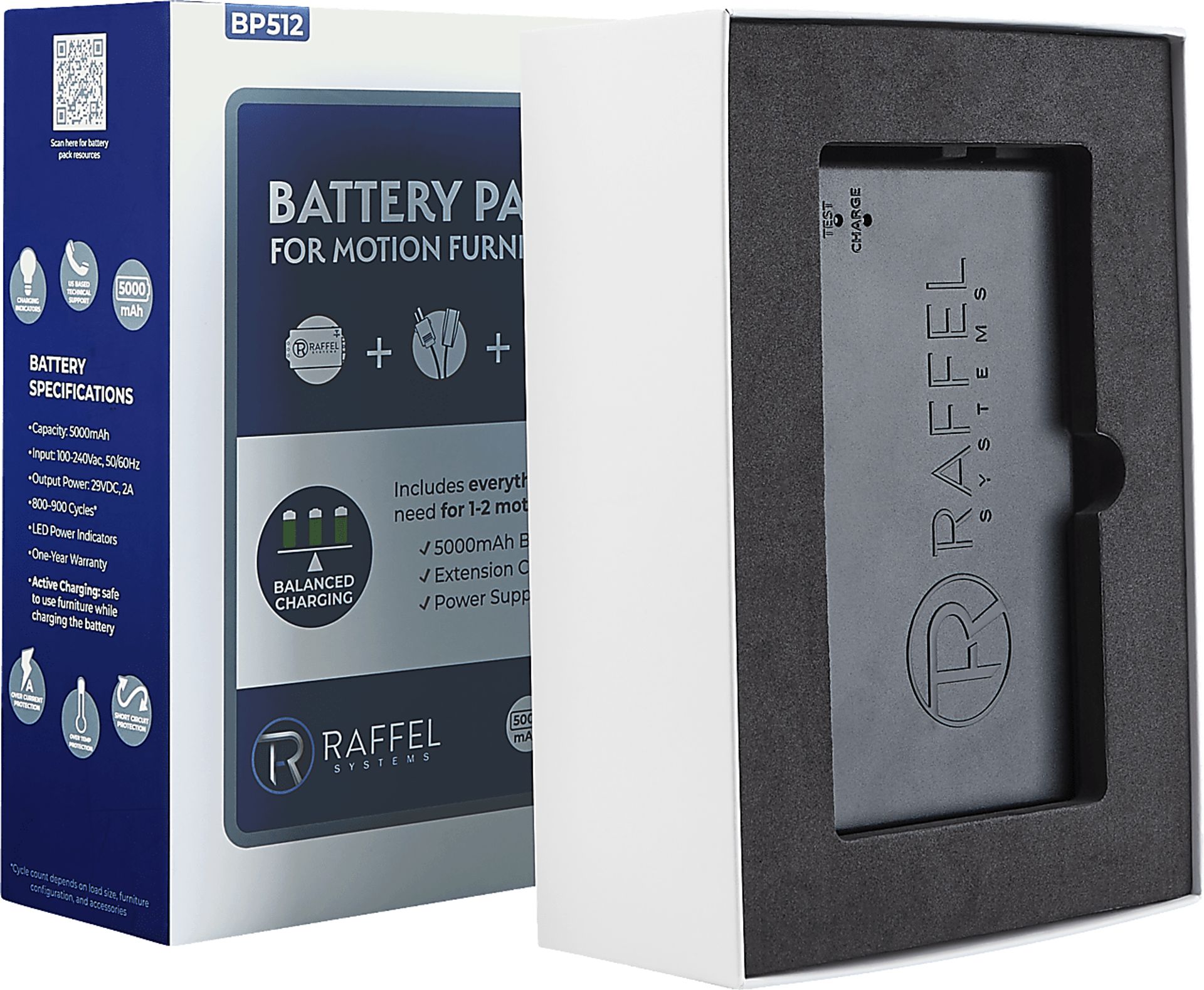 Raffel Black Rechargeable Battery Pack for Motion Furniture - Image 2