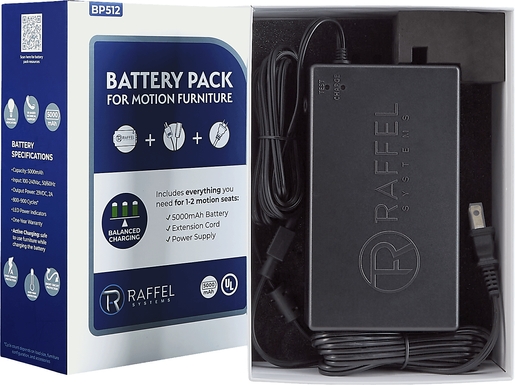 Raffel Black Rechargeable Battery Pack for Motion Furniture
