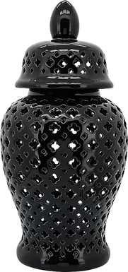 Raggsdale Black Large Temple Jar