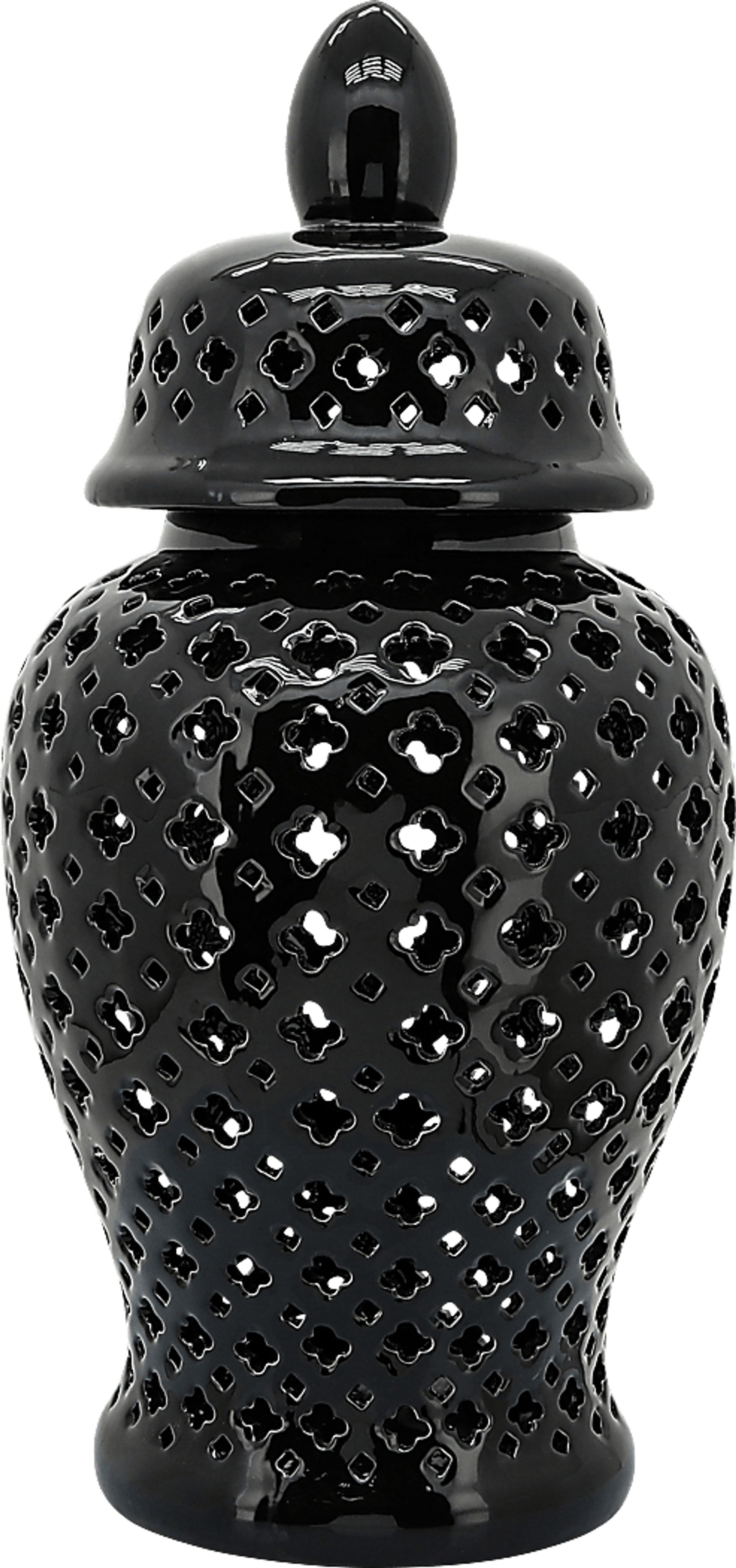 Raggsdale Black Large Temple Jar - Image 1