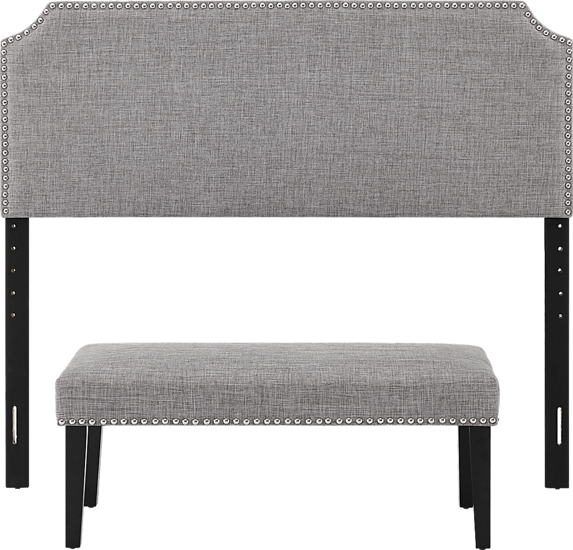Ragsdale Gray Queen Upholstered Headboard and Bench - Image 1