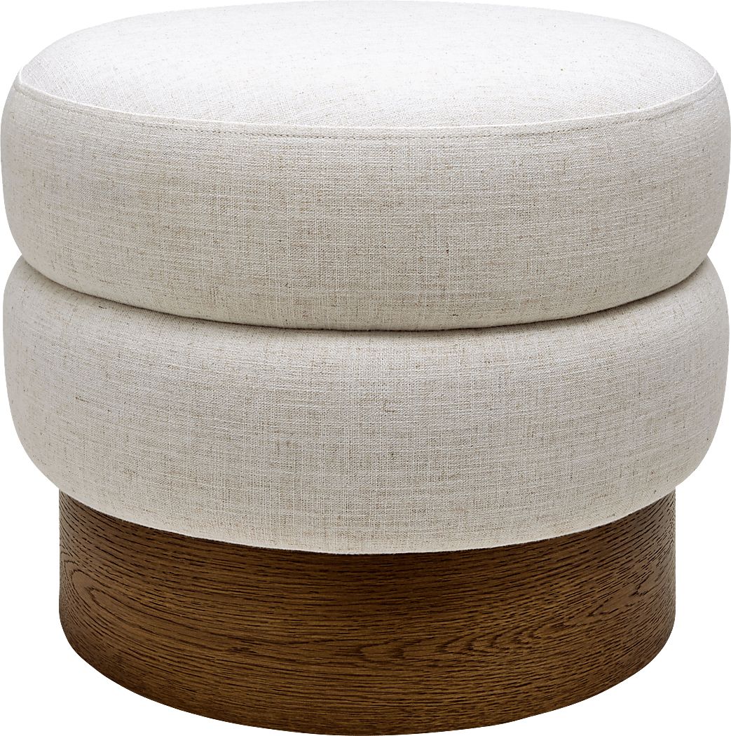Rahu Beige Ottoman