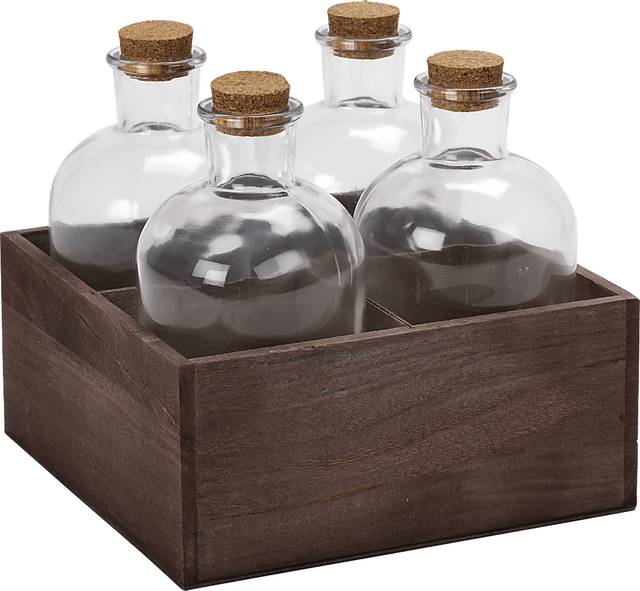 Raidy Brown Bottle, Set of 4 - Thumbnail - Image 1