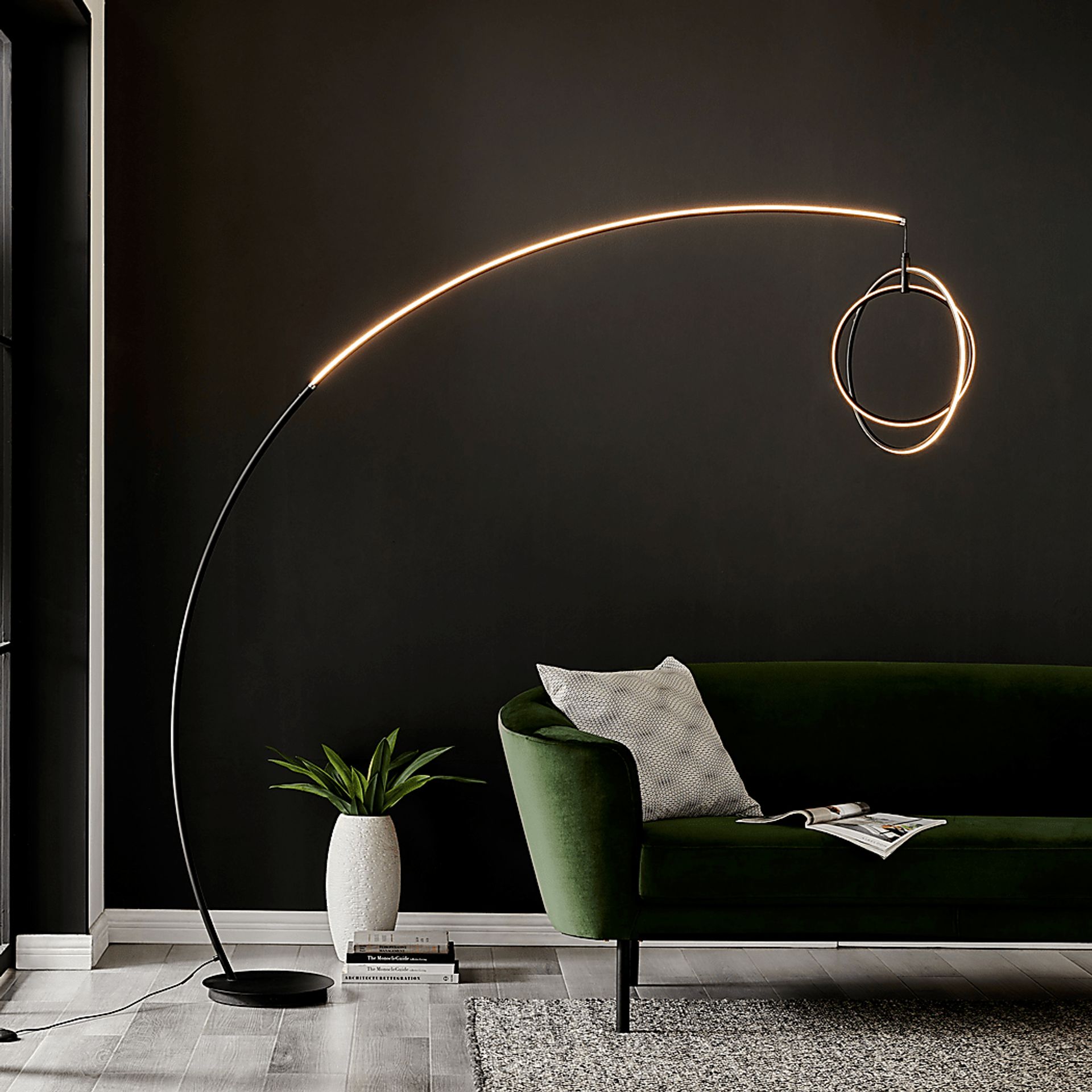 Railford Bend Black Floor Lamp - Image 2