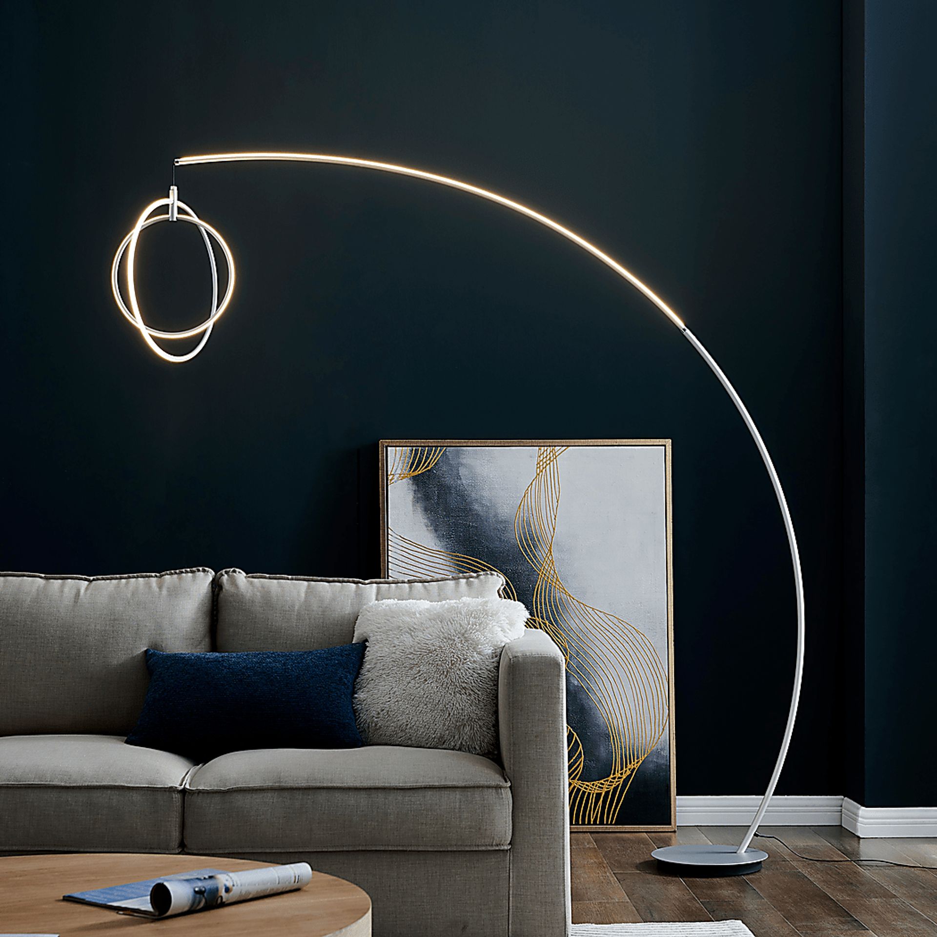 Railford Bend Silver Floor Lamp - Image 2