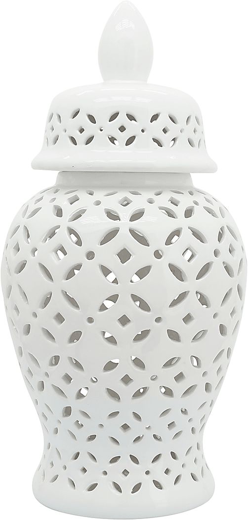 Railsback White Temple Jar - Thumbnail 4