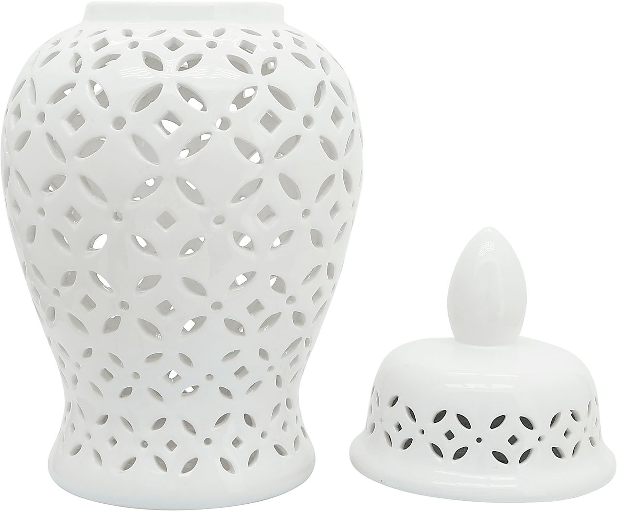 Railsback White Temple Jar - Thumbnail 5