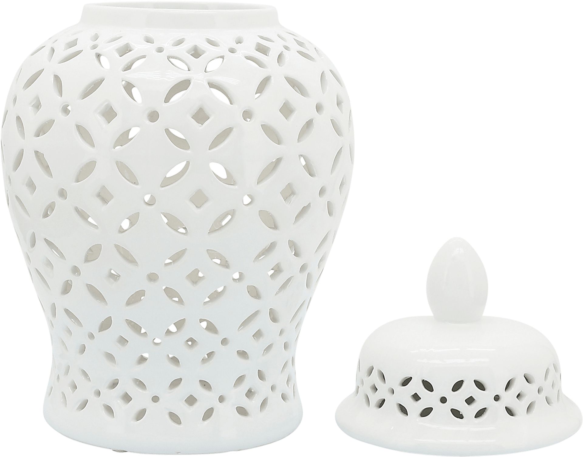 Railsback White Temple Jar - Image 3