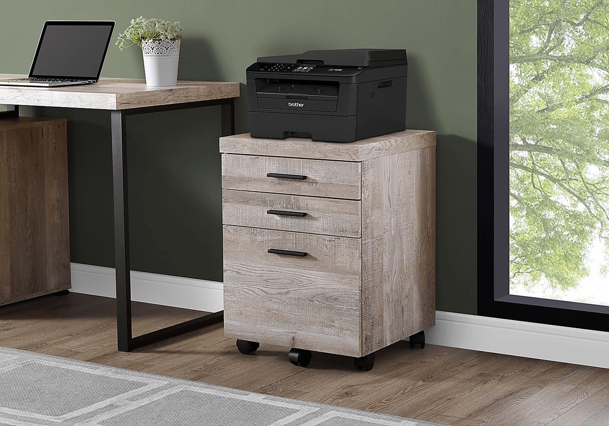 Railton Taupe Colors,Light Wood File Cabinet | Rooms to Go