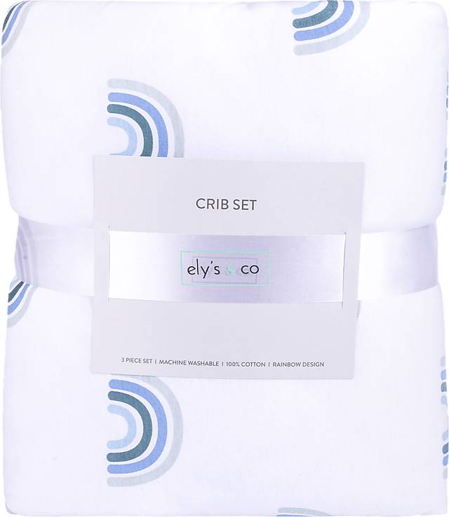 Rainbowville Blue 3 Pc Baby Bedding Set - Thumbnail - Image 2