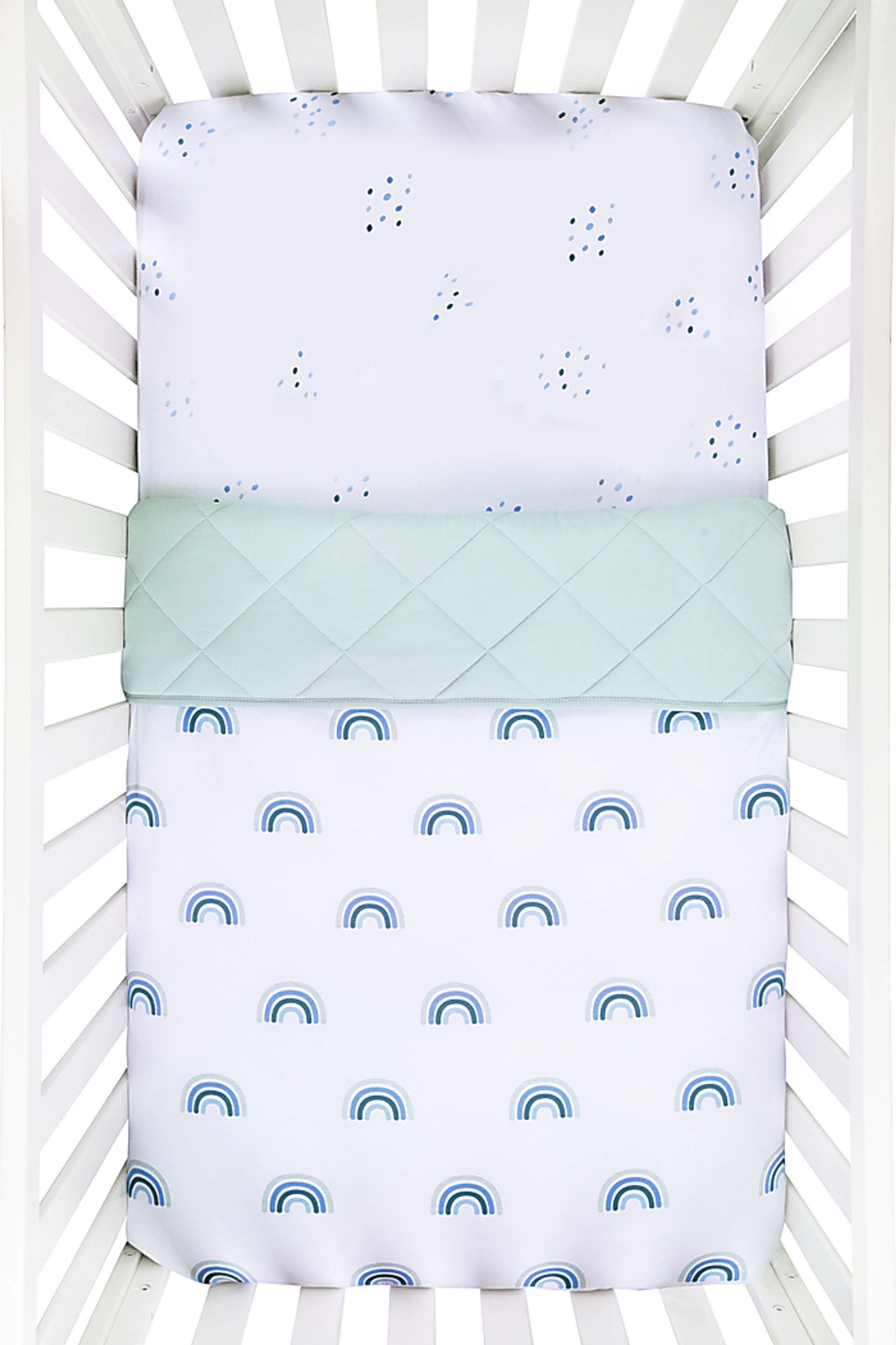 Rainbowville Blue 3 Pc Baby Bedding Set - Image 3
