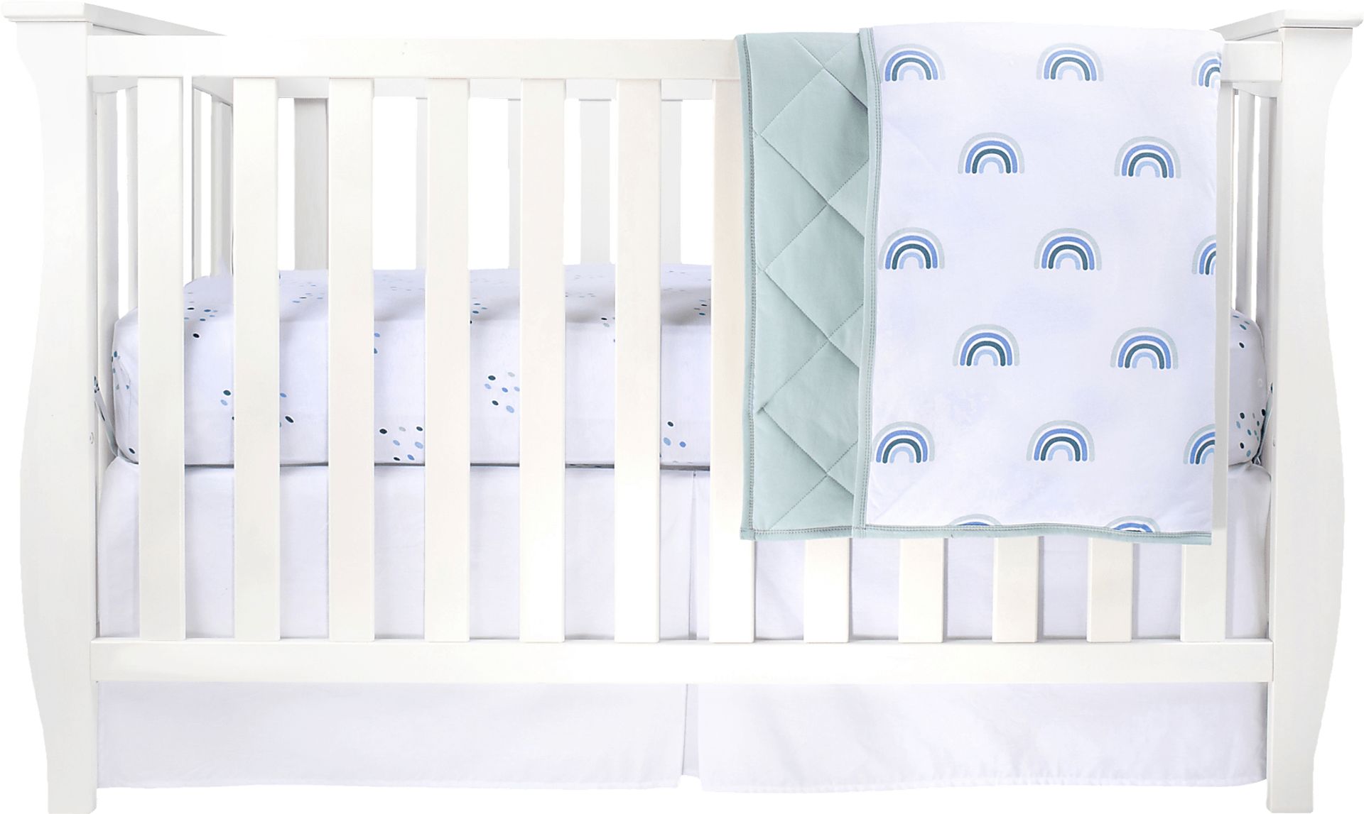 Rainbowville Blue 3 Pc Baby Bedding Set - Image 1