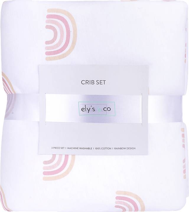 Rainbowville Pink 3 Pc Baby Bedding Set - Thumbnail - Image 3