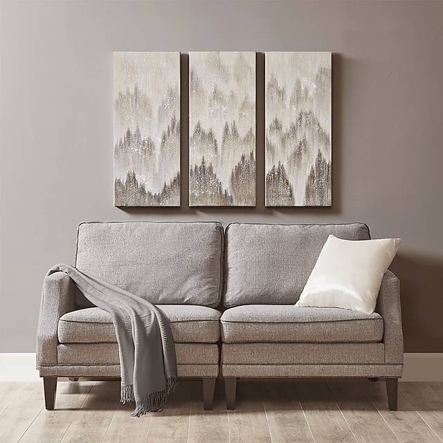 Rainy Forest Gray Artwork, Set of 3 - Thumbnail - Image 2