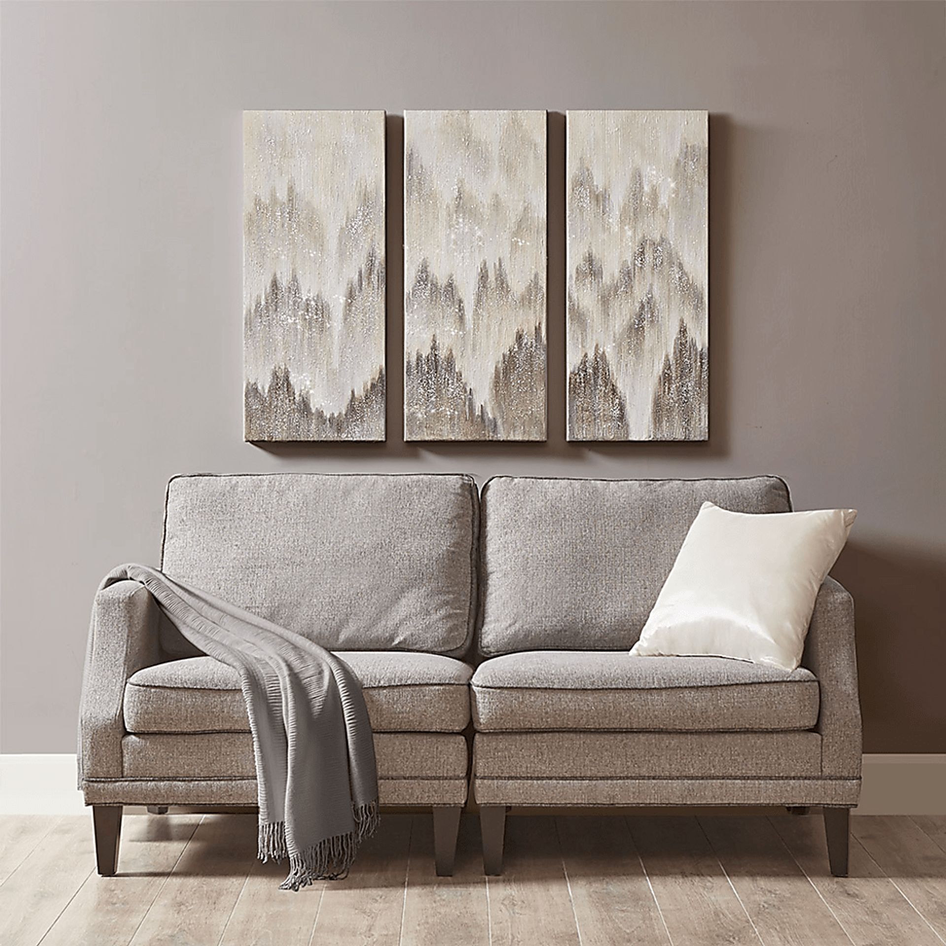 Rainy Forest Gray Artwork, Set of 3 - Image 2