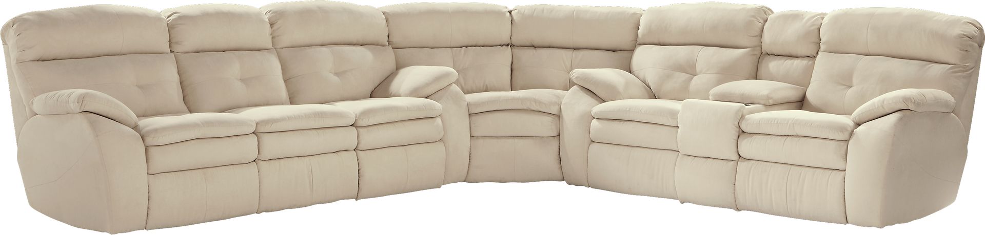 Raleigh Vanilla 3 Pc Power Reclining Sectional - Image 1