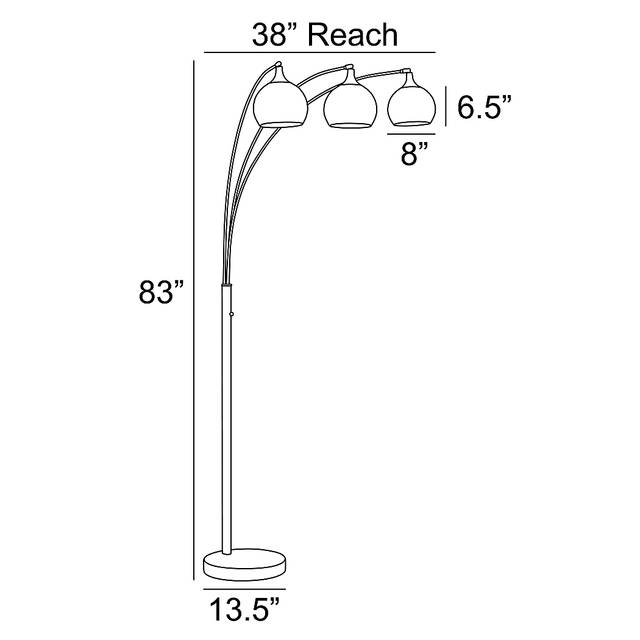 Ralkell Land Black Arc Floor Lamp - Thumbnail - Image 4