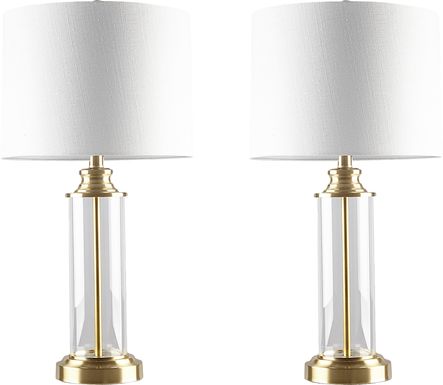 Ramada Point Gold Table Lamps, Set of 2