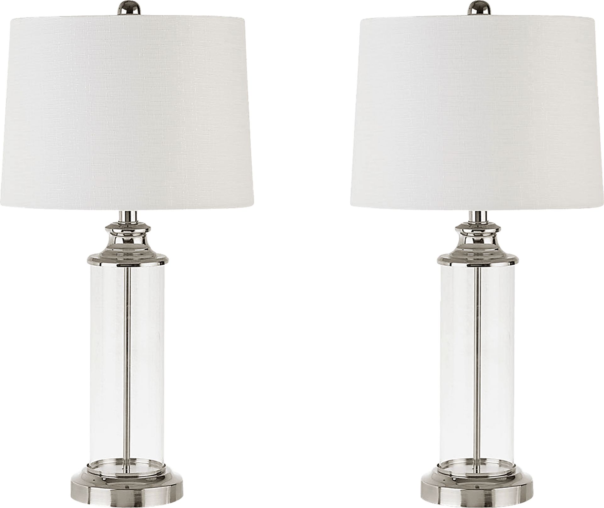 Ramada Point Silver Table Lamps, Set of 2 - Image 1