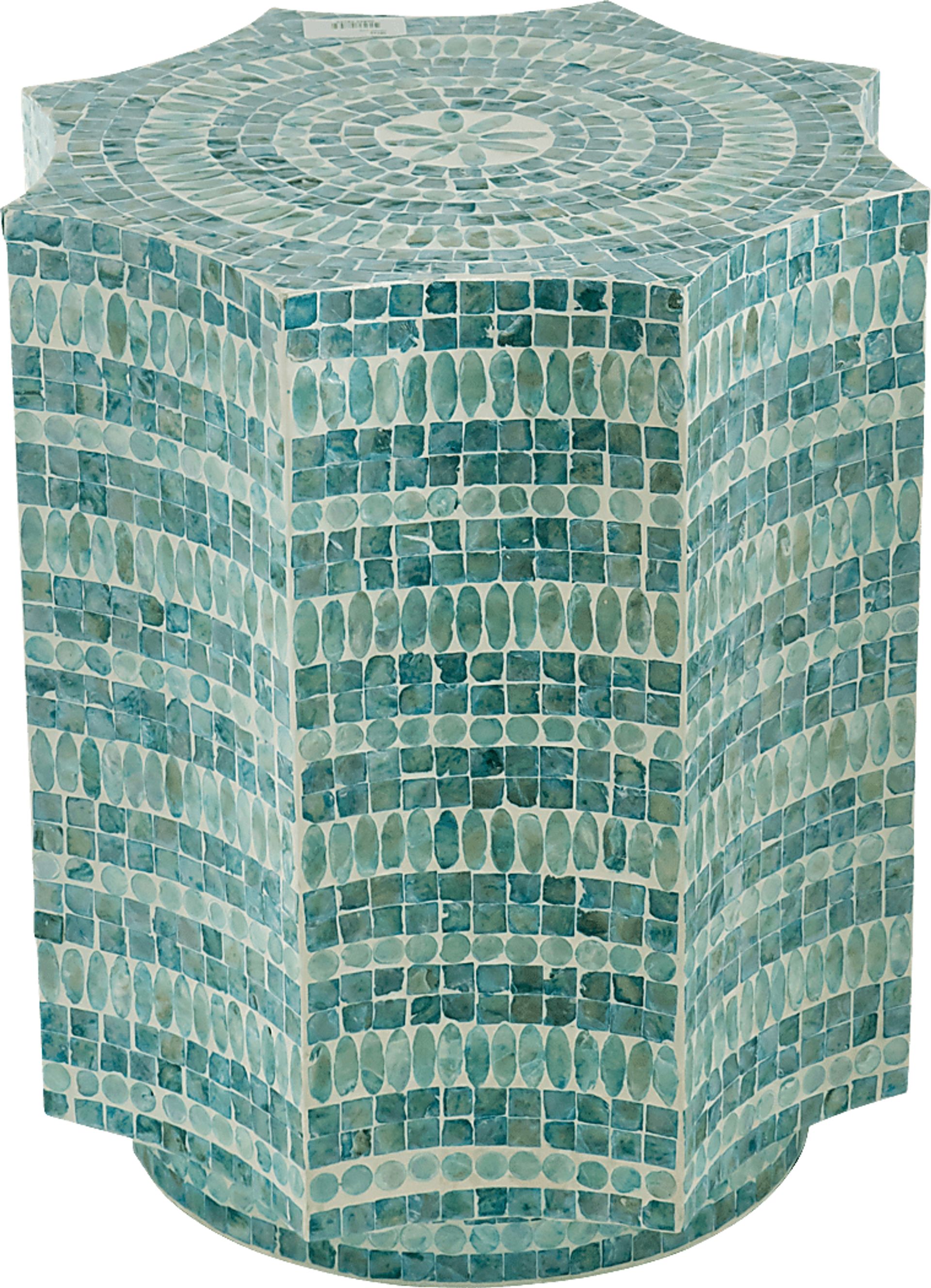 Ramelle Blue Accent Stool - Image 1