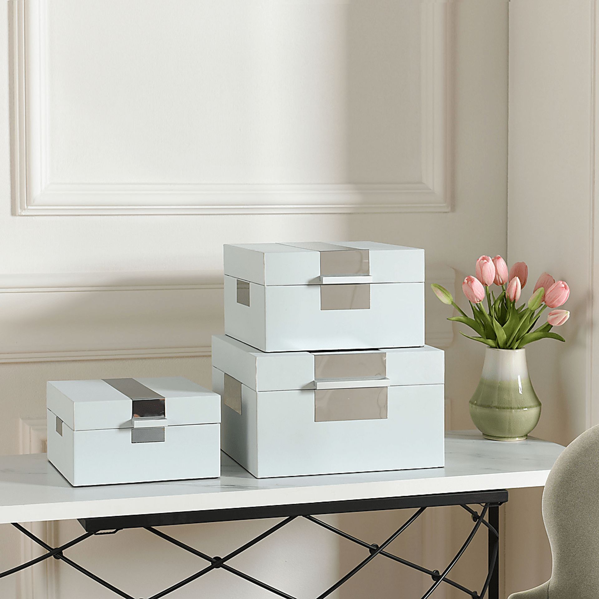 Ramila Light Blue Decorative Box, Set of 3 - Image 2
