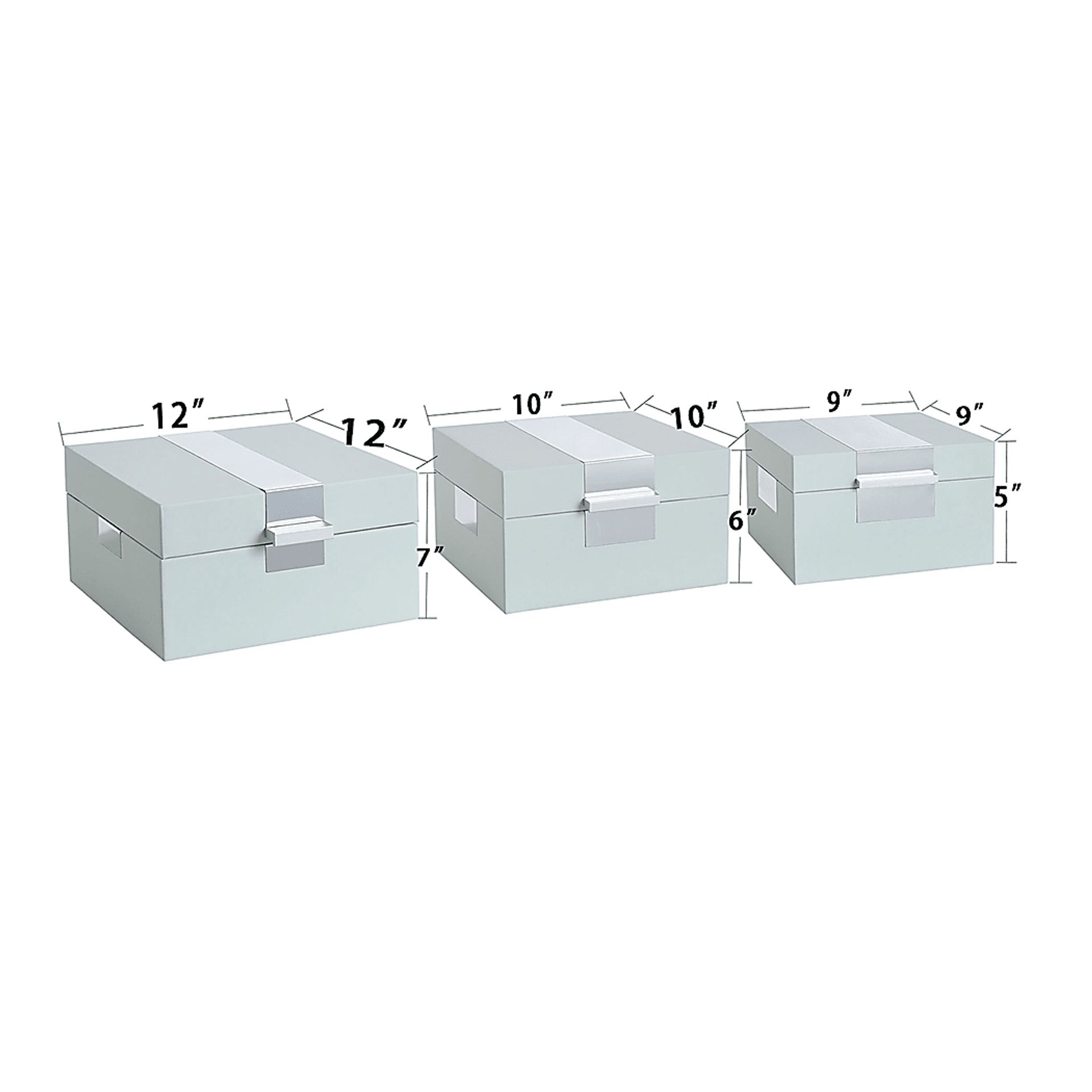 Ramila Light Blue Decorative Box, Set of 3 - Image 6