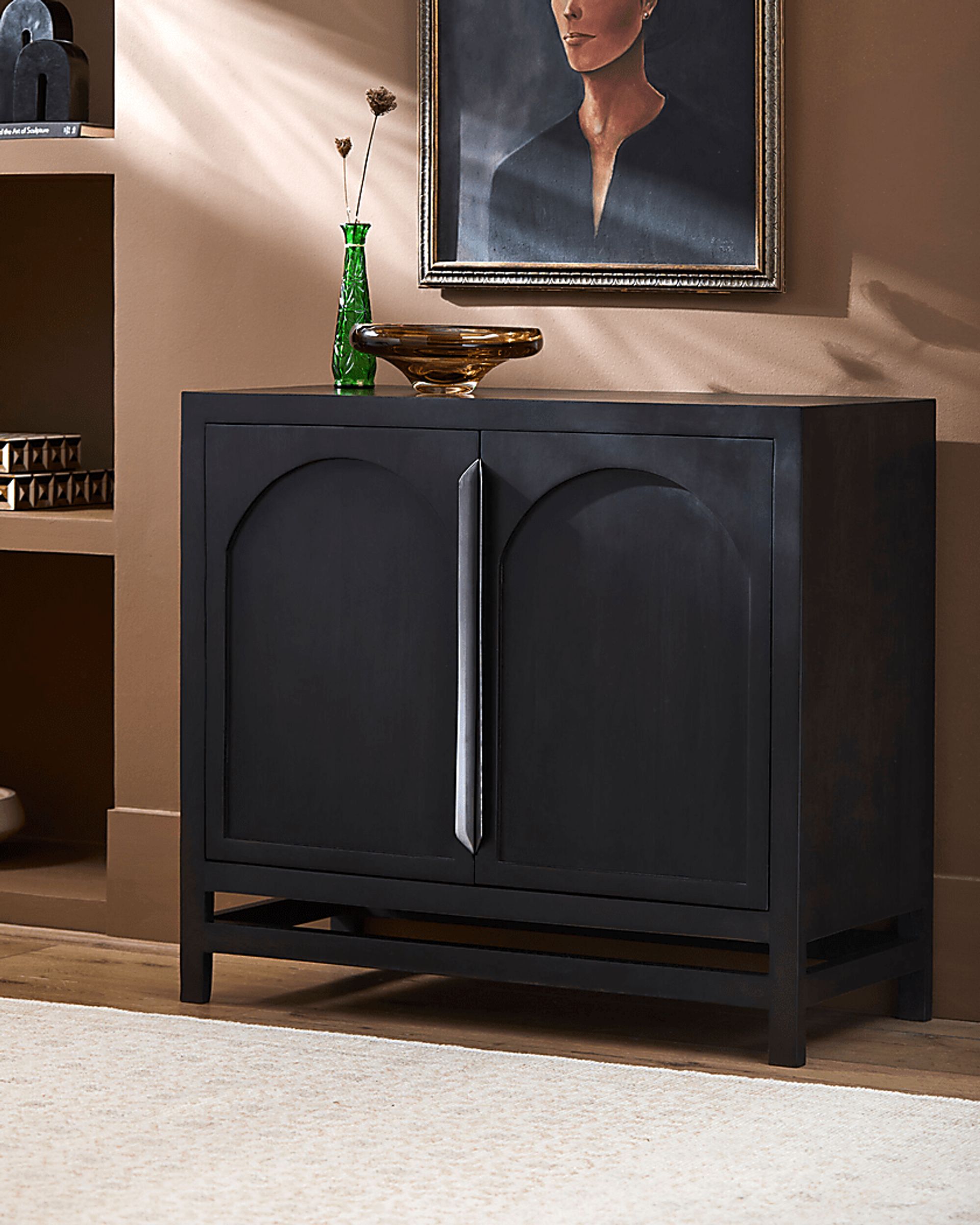 Ramiya Black Accent Cabinet - Image 3