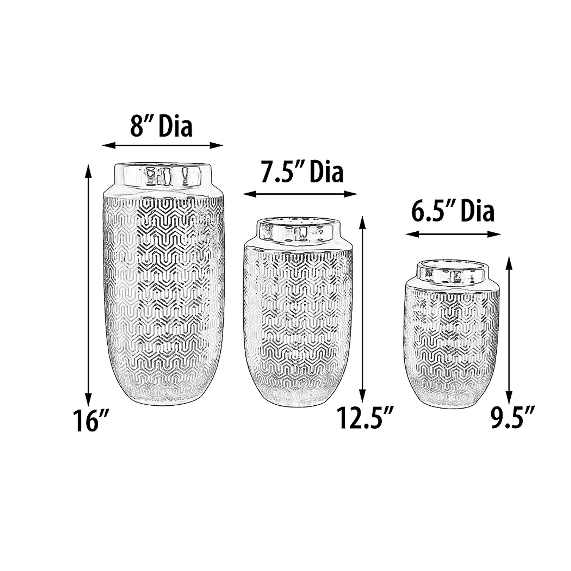 Ramla Gold Vase, Set of 3 - Image 5
