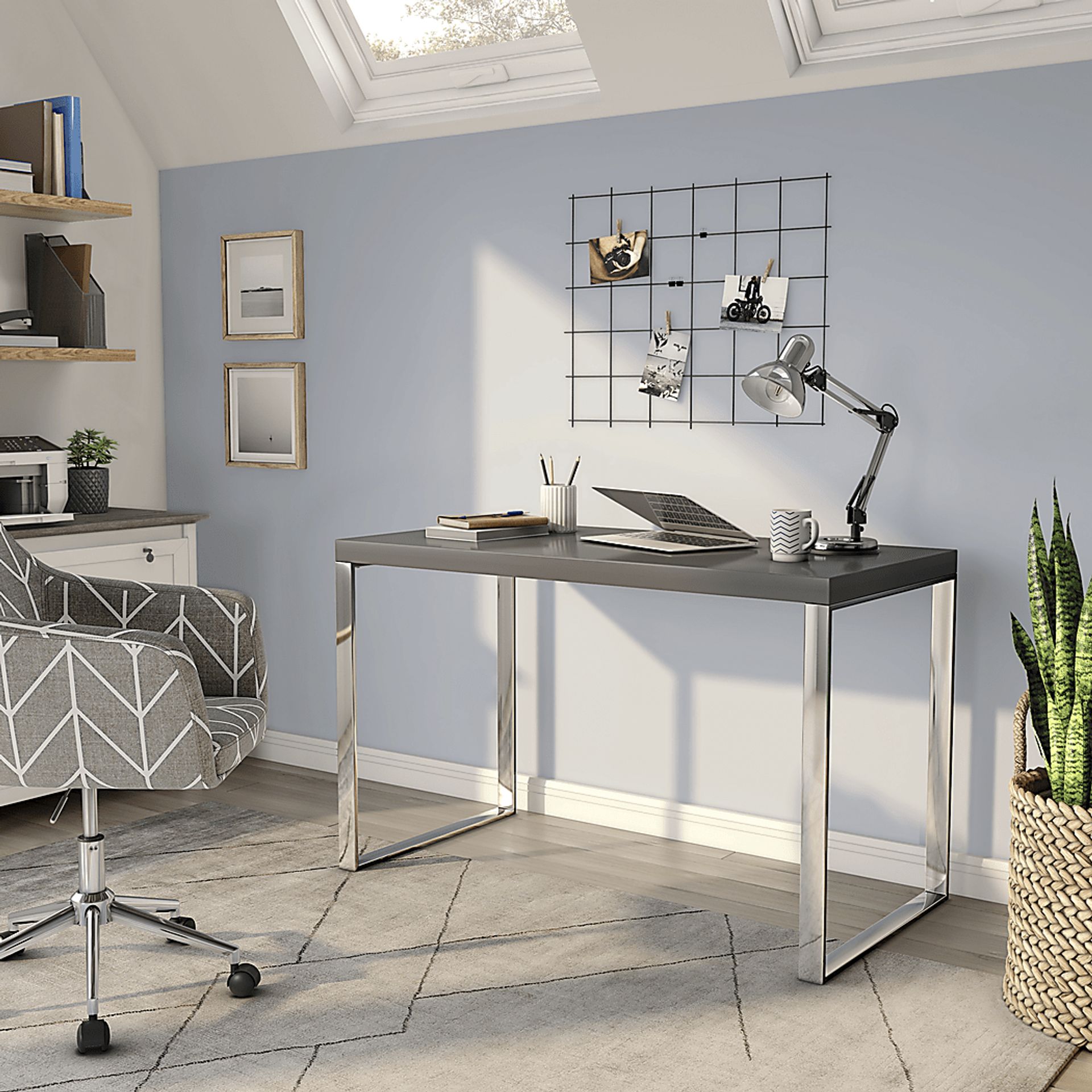 Ramoin Gray Desk - Image 2