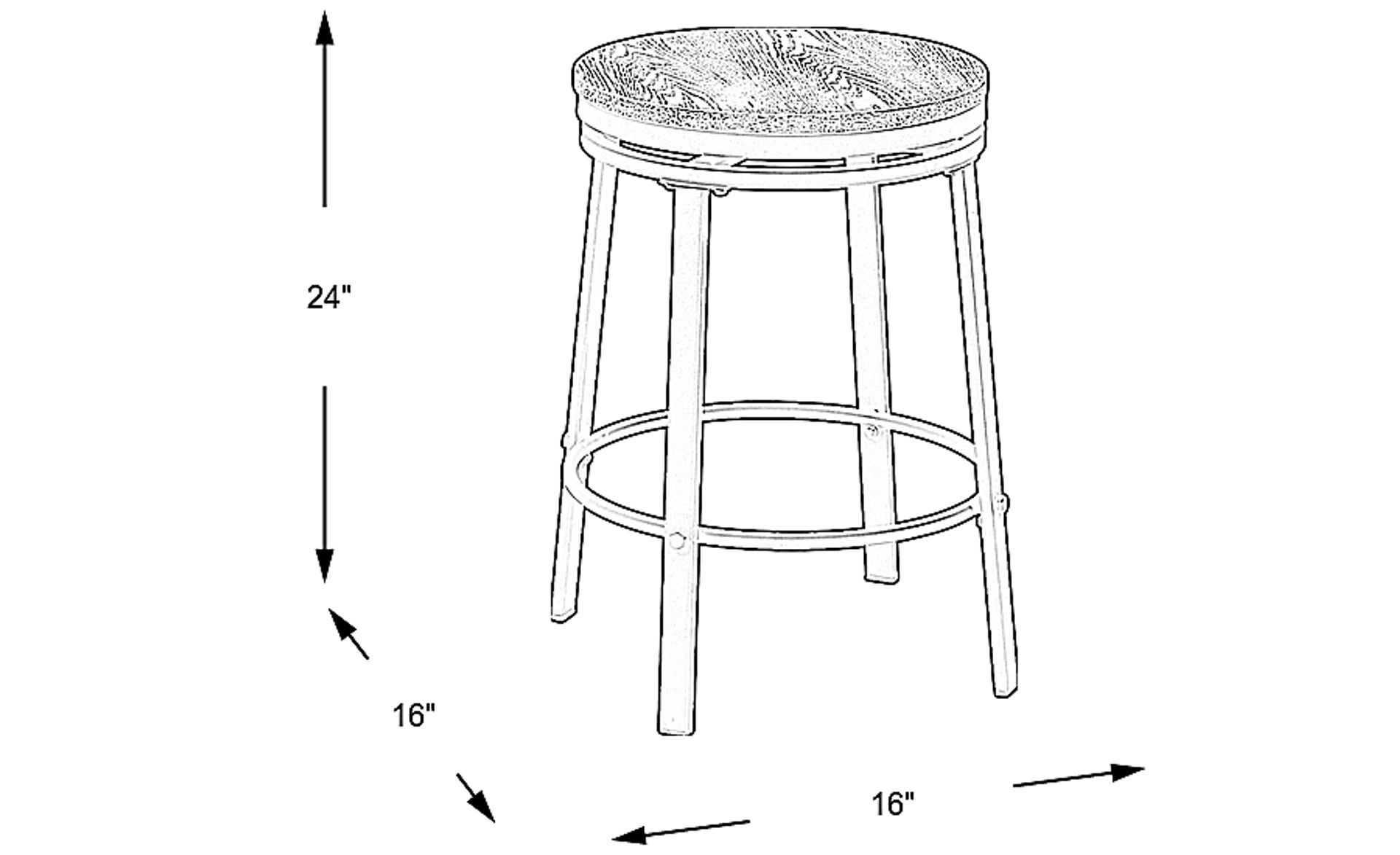 Dimension Image. Please refer to the Dimension Tab on this page for dimension details.