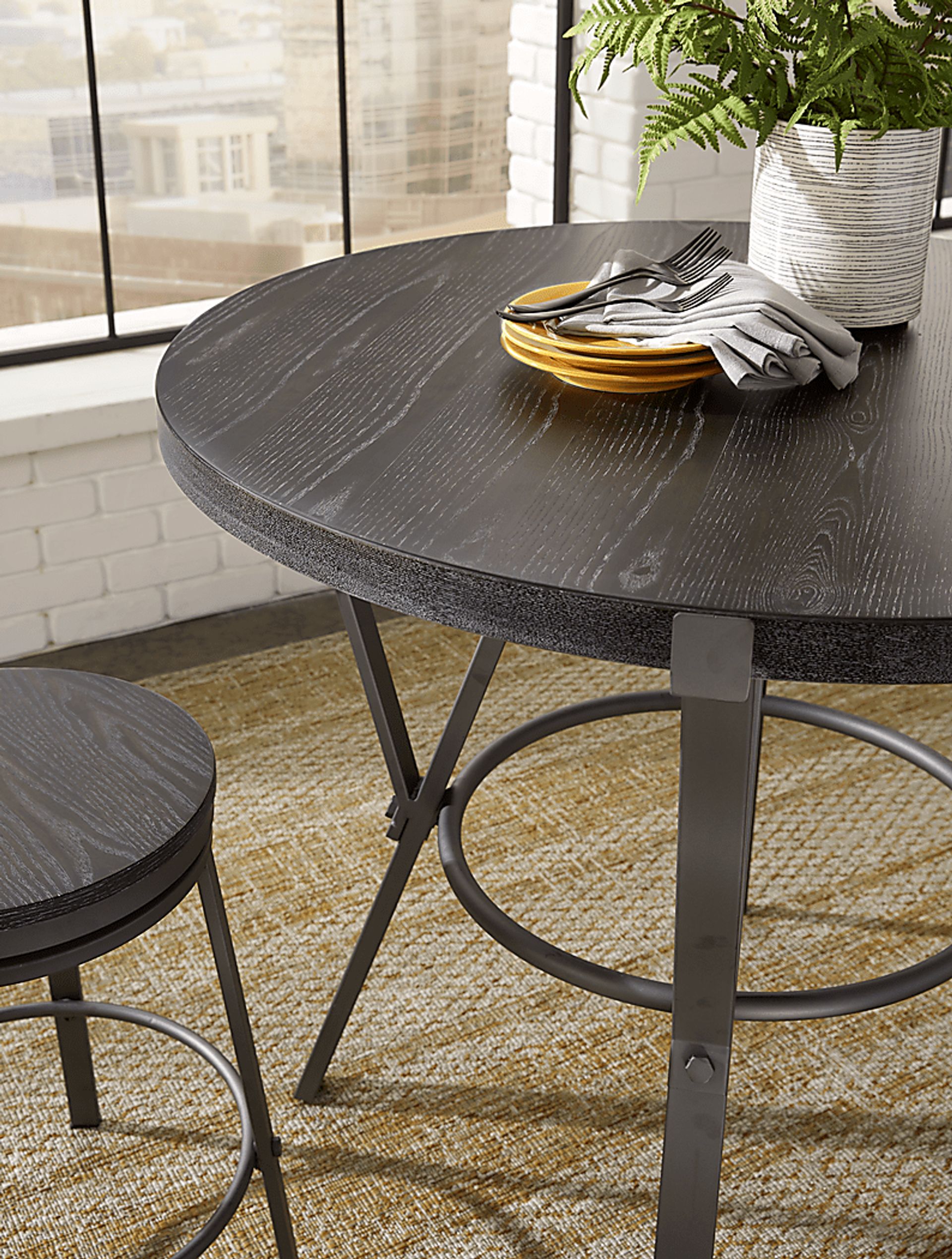 Ramona Gray Round Counter Height Dining Table - Image 3