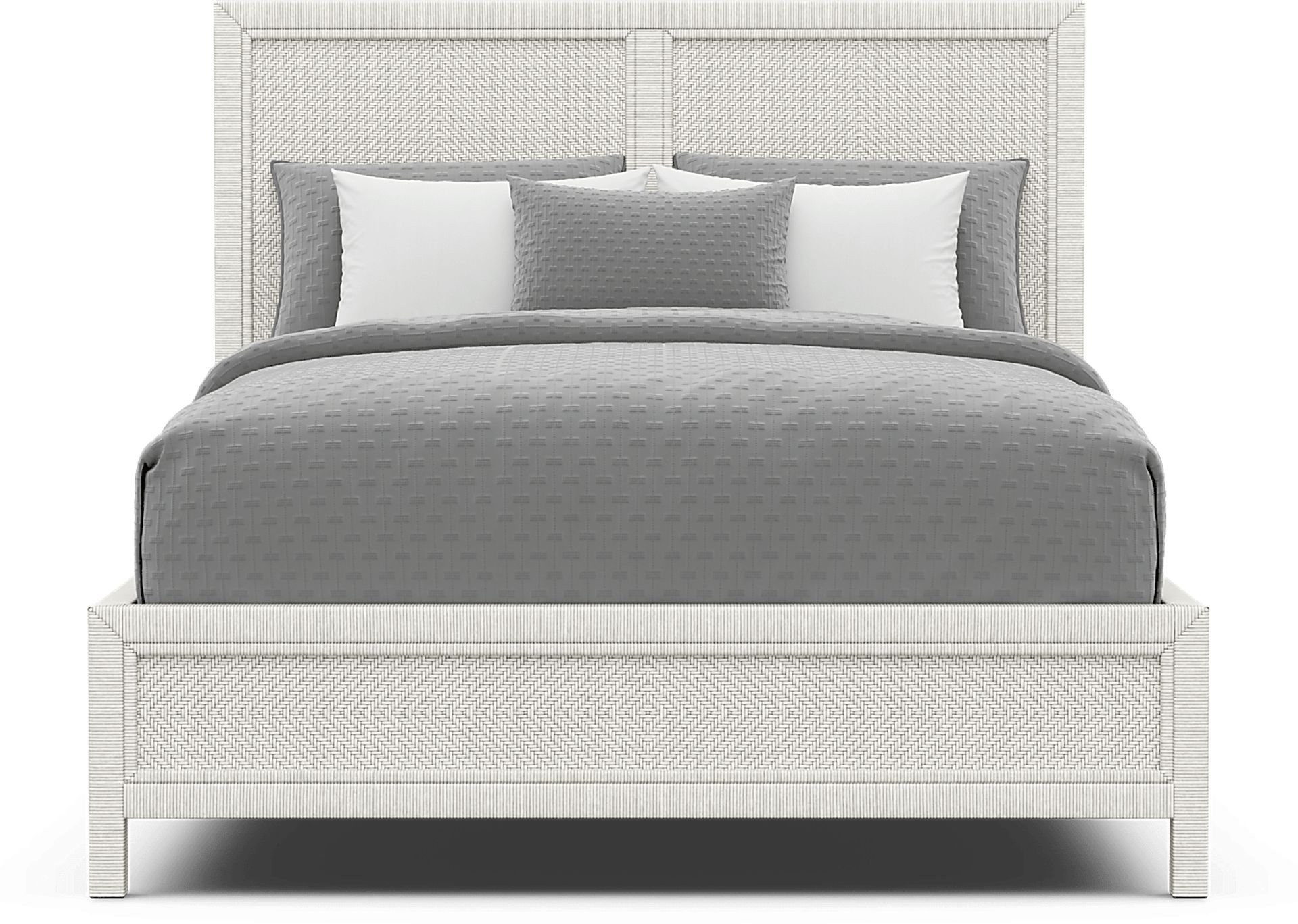Ramona White 3 Pc King Panel Bed - Image 2