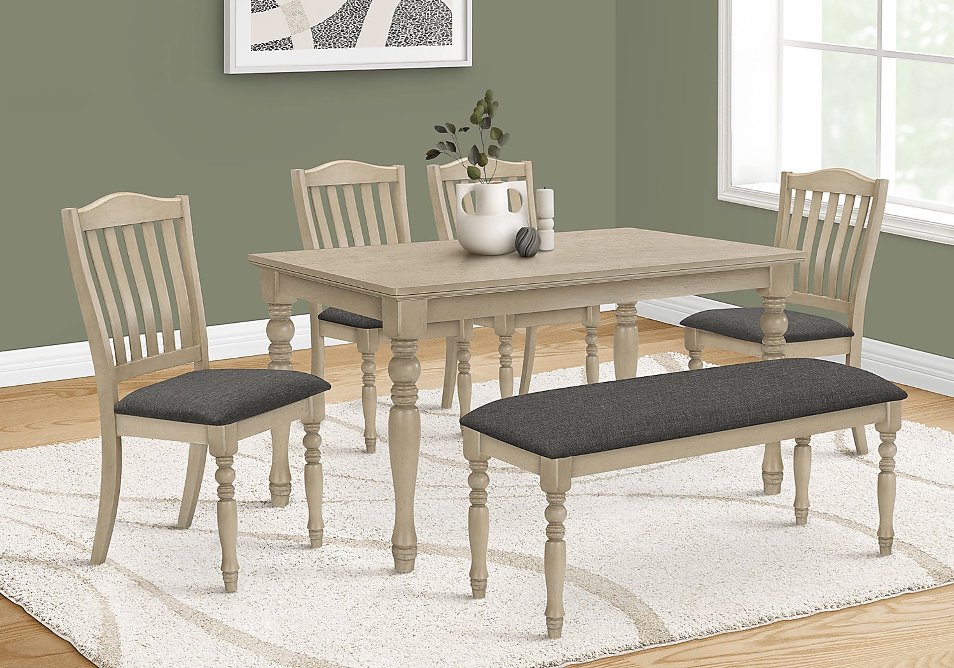 Ramstone Gray Dining Table - Image 4