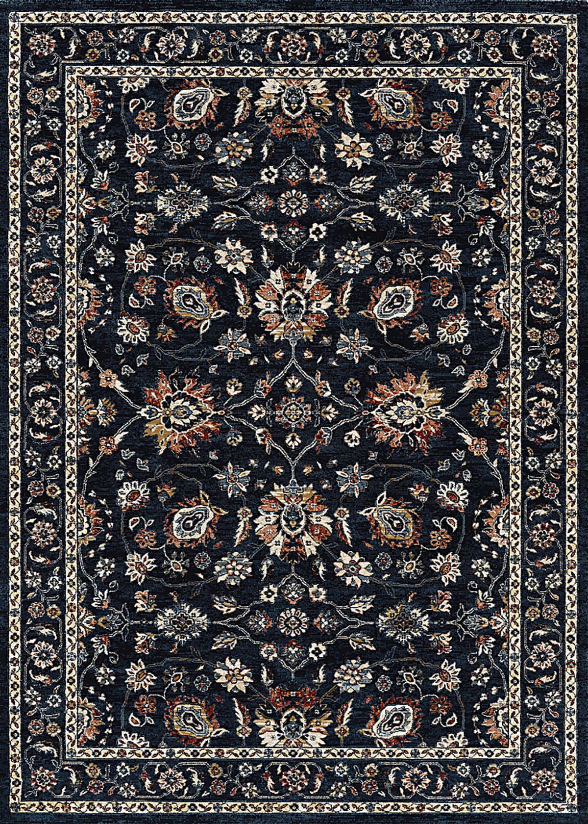 Ranchette Navy Blue Polypropylene Fabric Rug | Rooms to Go