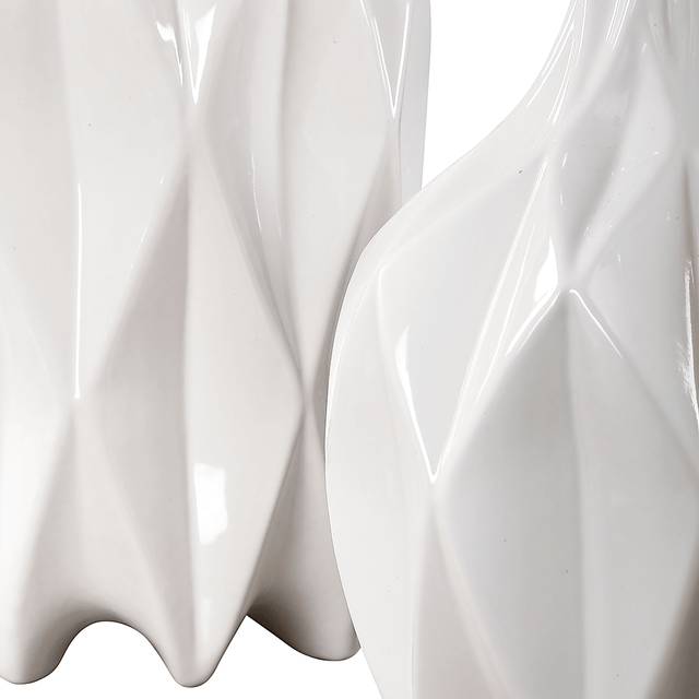 Randen White Decor Bottle, Set of 2 - Thumbnail - Image 2