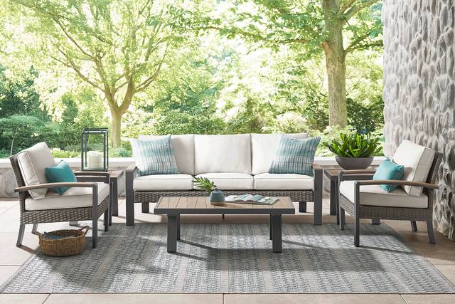 Randolph Gray 4 Pc Outdoor Seating Set - Thumbnail - Image 1