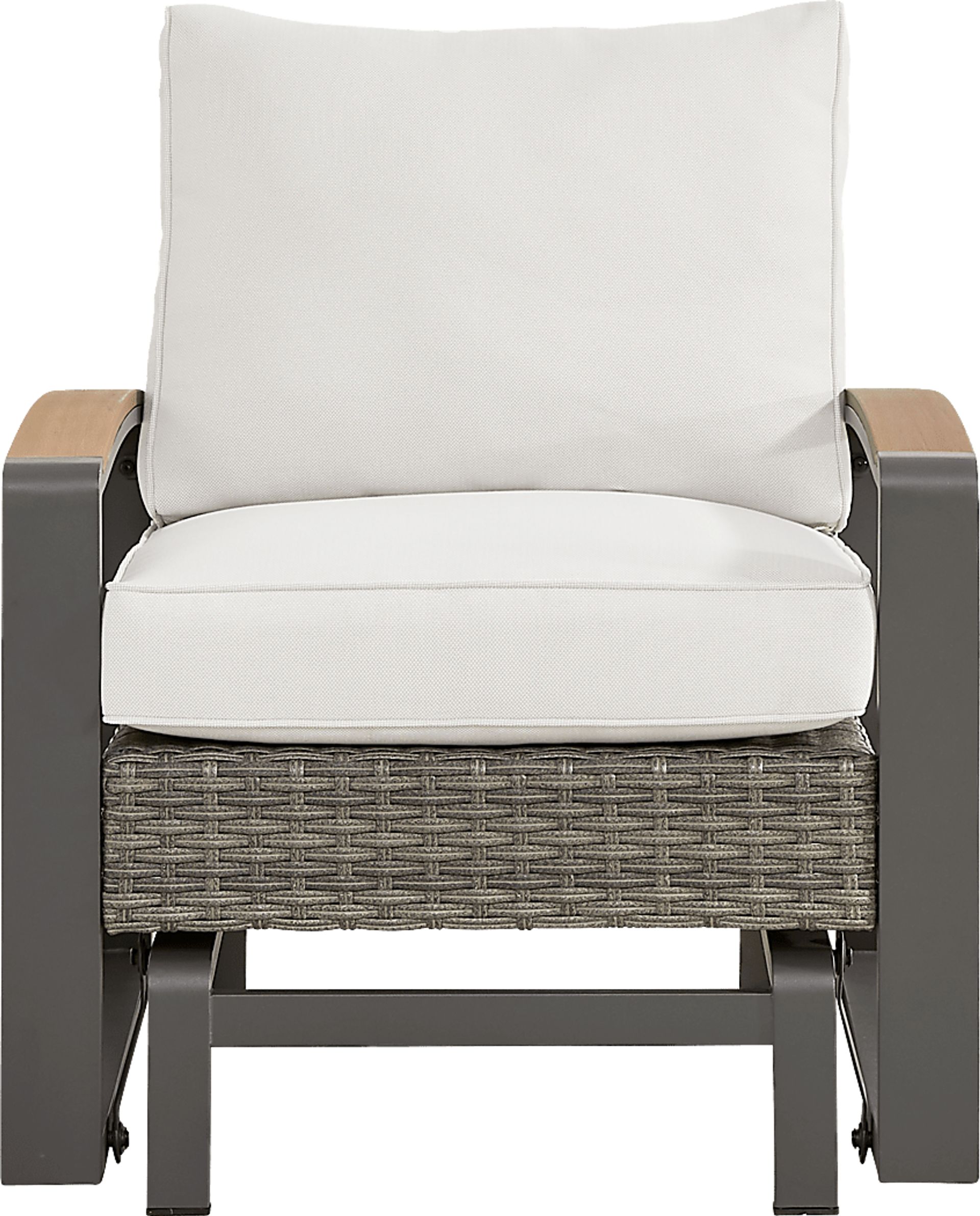 Randolph Gray Outdoor Glider Club Chair - Image 2