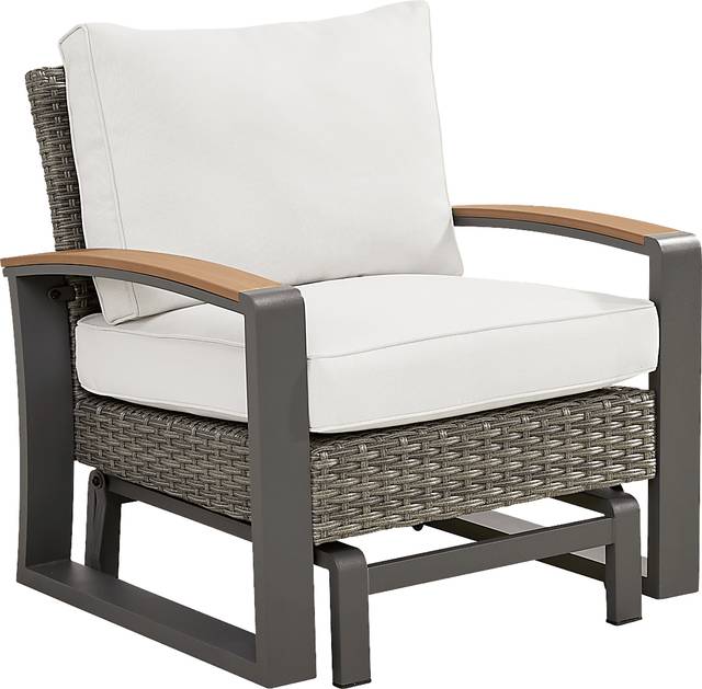 Randolph Gray Outdoor Glider Club Chair - Thumbnail - Image 1